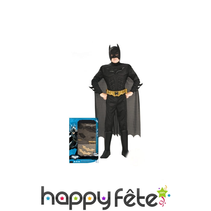 Costume de Batman musclé rembourré pour enfant