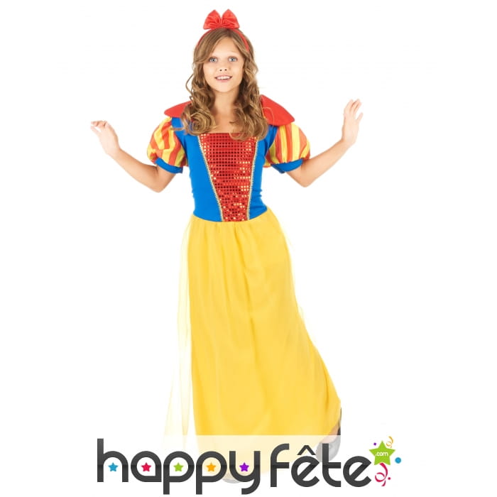 Costume de blanche avec paillettes, enfant