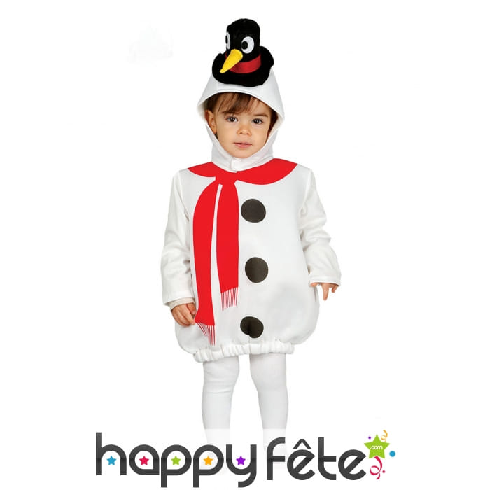 Costume de bonhomme de neige pingouin pour bébé