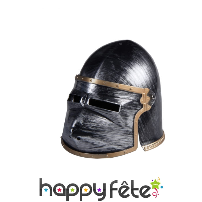 Casque de chevalier, visière amovible