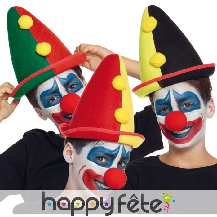 Chapeau de clown pointu pour enfant