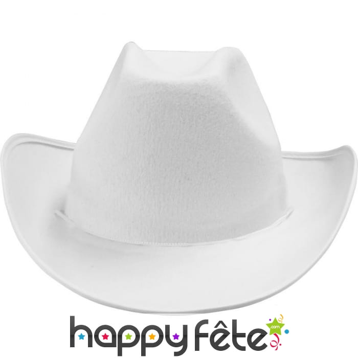 Chapeau de cow-boy blanc adulte