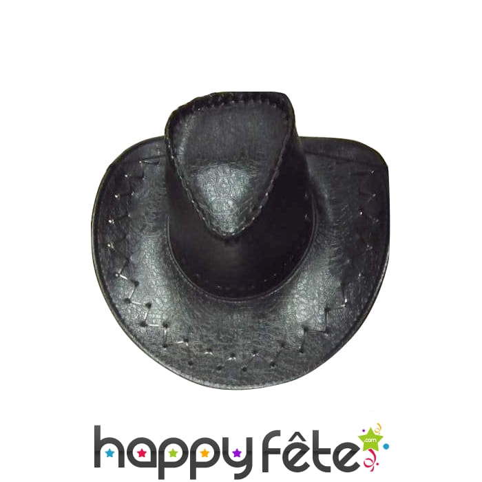 Chapeau de cow boy croco noir