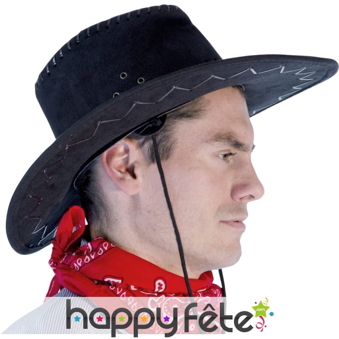 Chapeau de cow-boy noir adulte texas