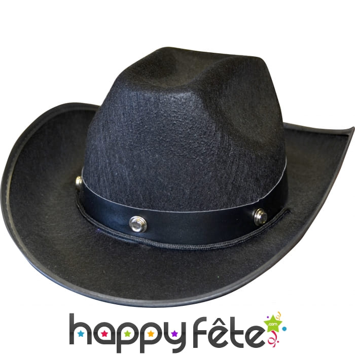 Chapeau de cow-boy noir