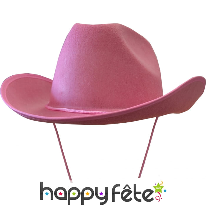 Chapeau de cow-boy rose adulte