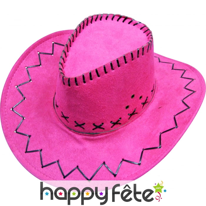 Chapeau de cow-boy rose