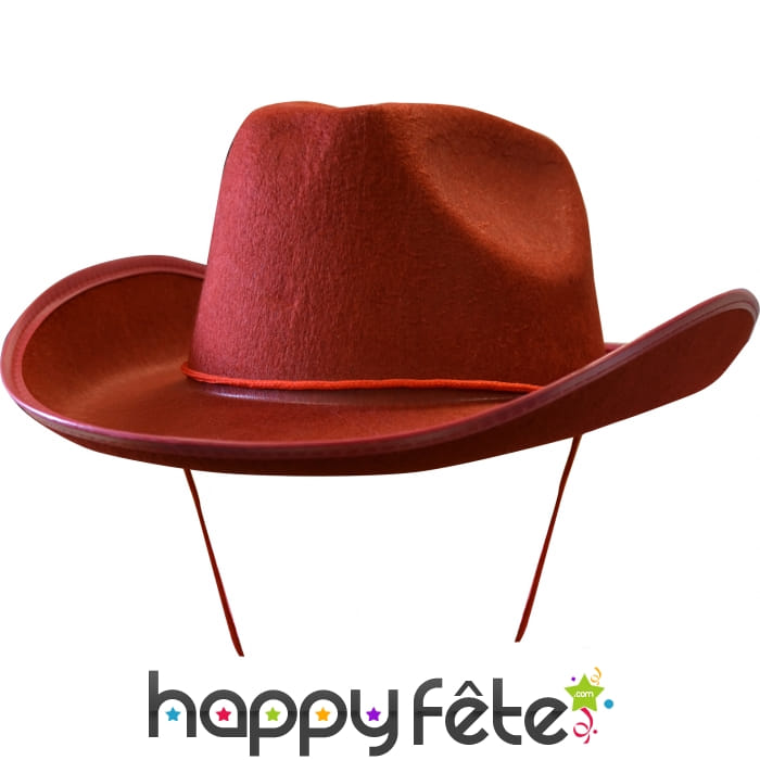 Chapeau de cow-boy rouge adulte