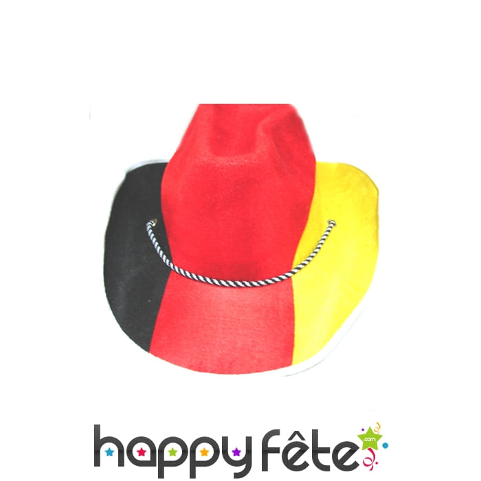 Chapeau de cowboy aux couleurs de l'allemagne