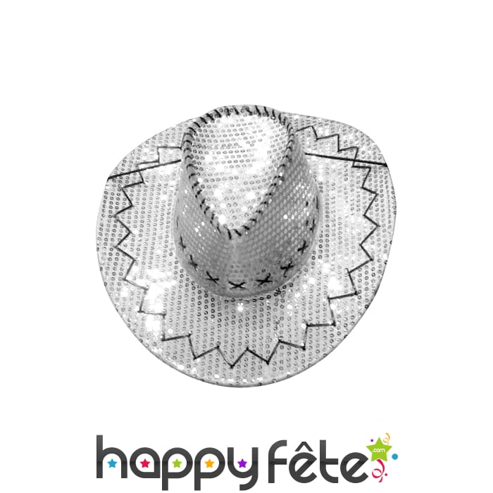 Chapeau De Cowboy à Paillettes Miroir - Effet Disco Scintillant - Pour Fête, Bar, Danse, Déguisement - Taille Unique Homme/femme