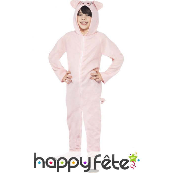 Combinaison de cochon rose pour enfant