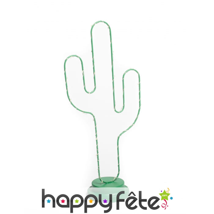 Contour de cactus vert lumineux de 40 cm