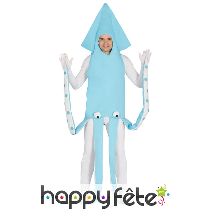 Costume de calamar bleu