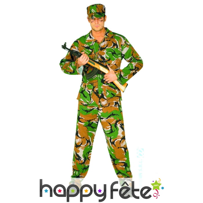Costume de camouflage homme