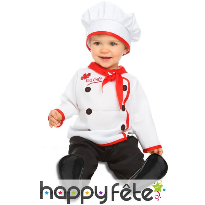 Costume de chef cuisto pour bébé