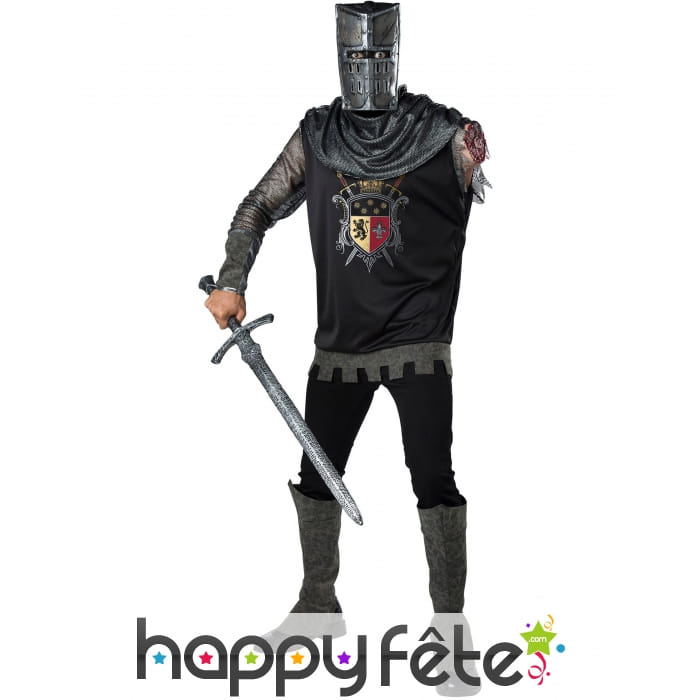 Costume de chevalier amputé gris pour adulte