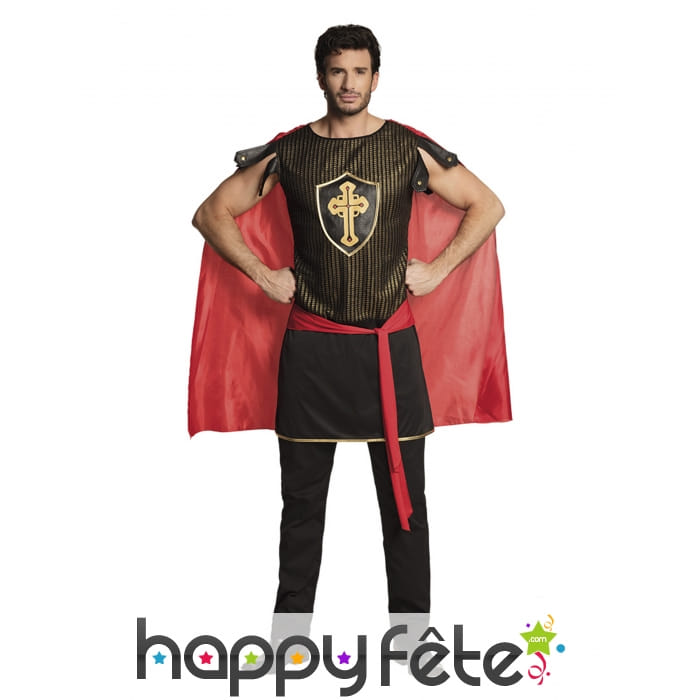 Costume de chevalier médiéval avec cape pour homme