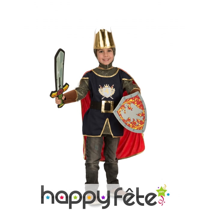 Costume de chevalier pour enfant et accessoires