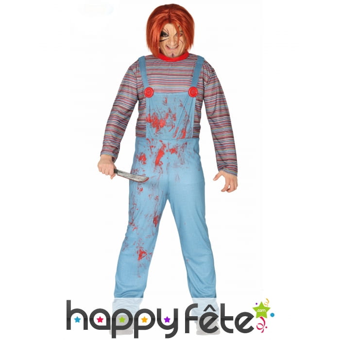 Costume de Chucky ensanglanté pour adulte