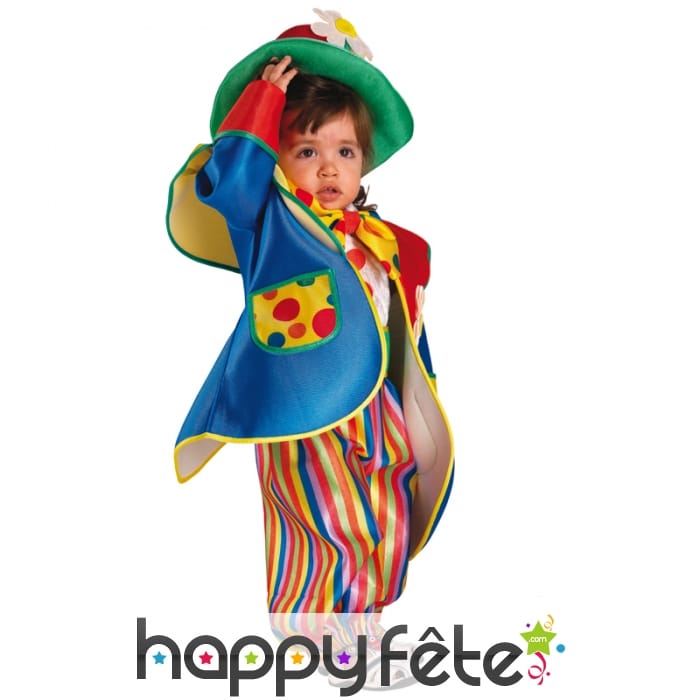 Costume de clown multicolore pour bébé