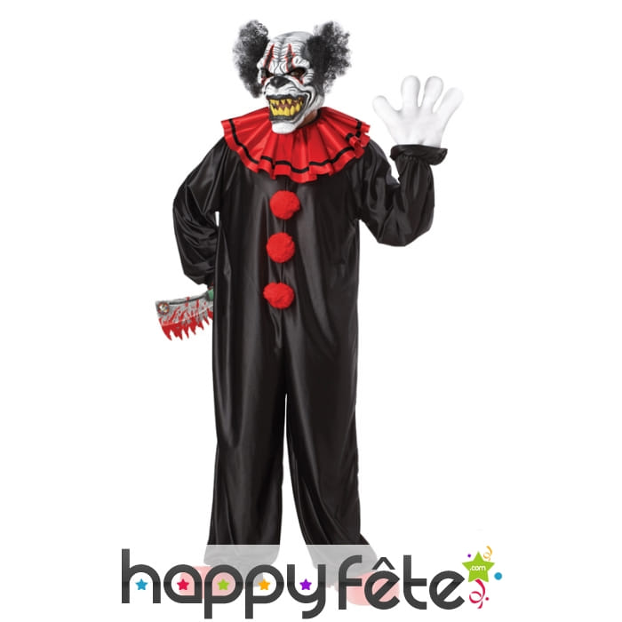 Costume de clown squelette tueur