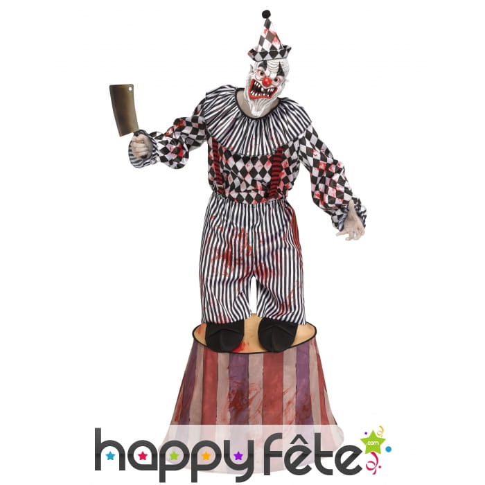 Costume de clown tueur sur podium pour adulte