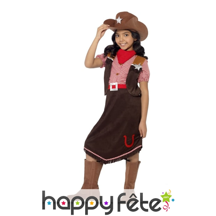 Costume de cow girl luxe pour enfant