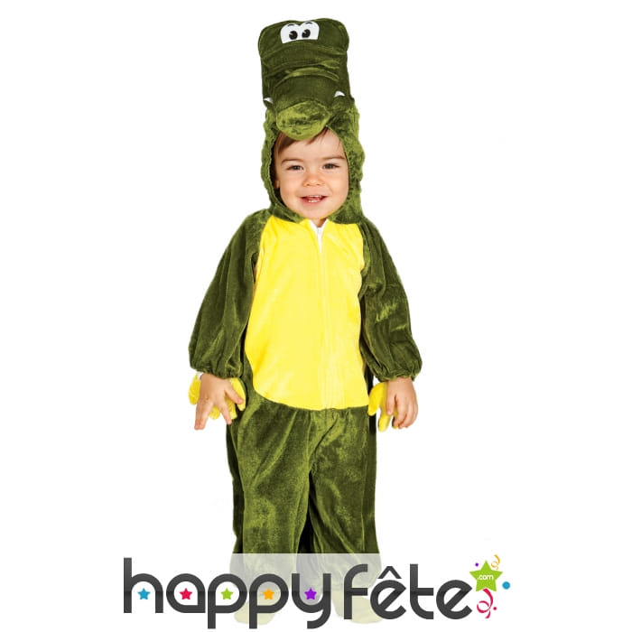 Costume de crocodile vert pour bébé