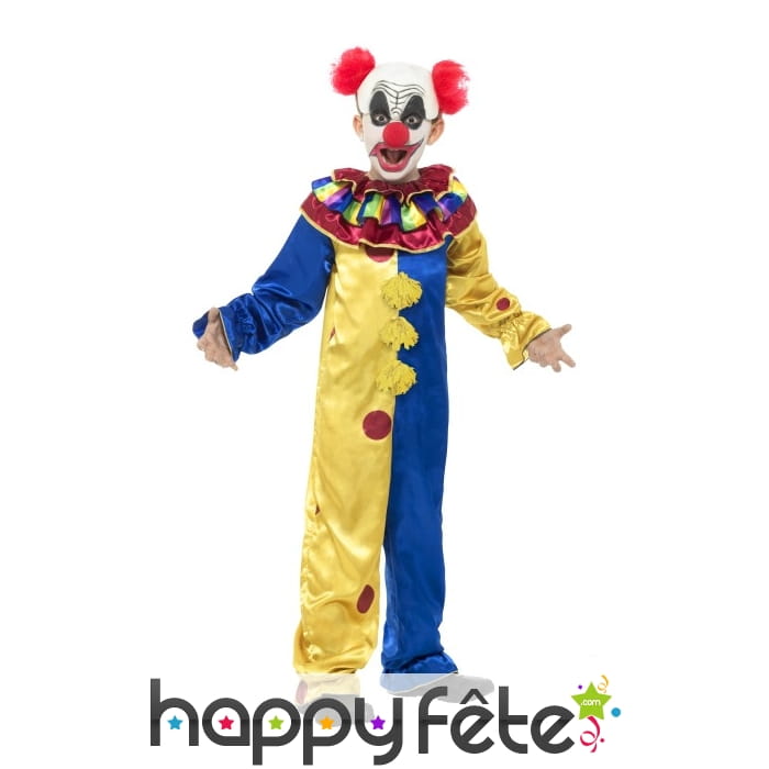 Costume du Clown pour enfant, chair de poule