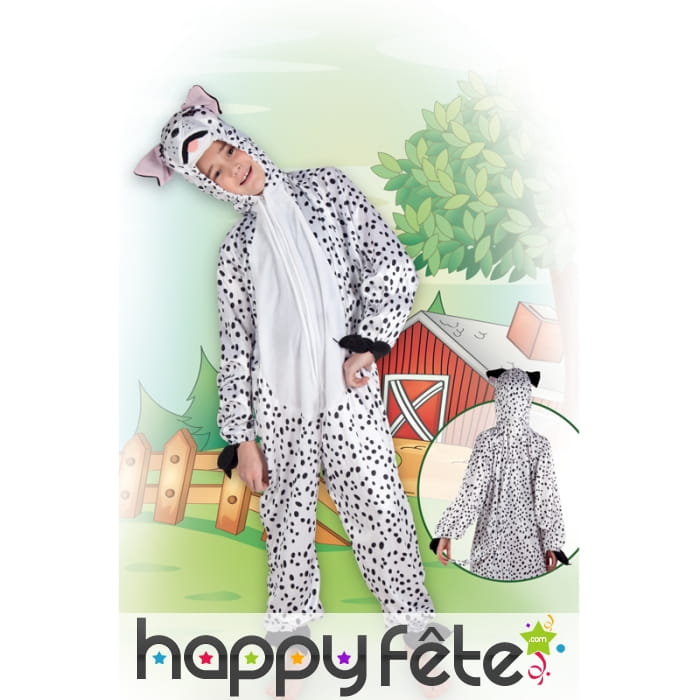 Combinaison de dalmatien peluche