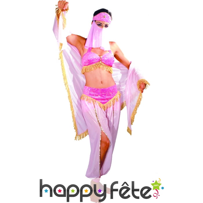 Costume danseuse du ventre rose