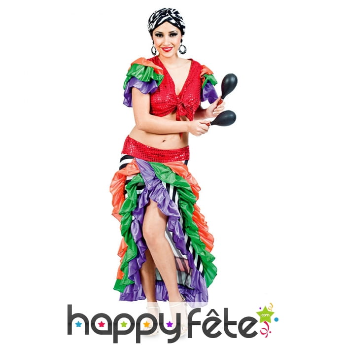 Costume de danseuse de salsa, adulte