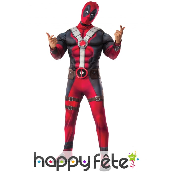 Costume de Deadpool musclé pour adulte
