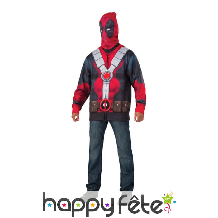 Costume de Deadpool pour homme avec cagoule