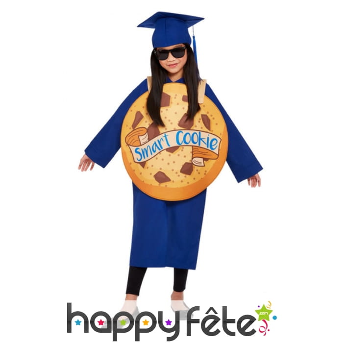 Costume de diplômé bleu Smart cookie