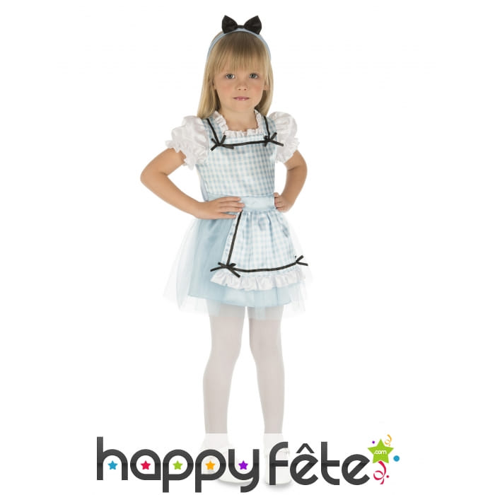 Costume de Dorothé vichy blanc bleu pour enfant