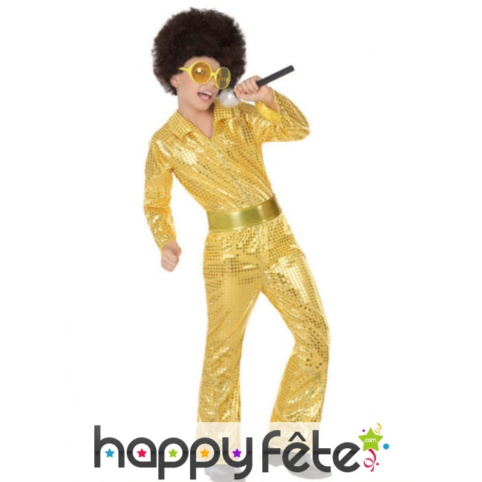 Costume disco doré pour garçon
