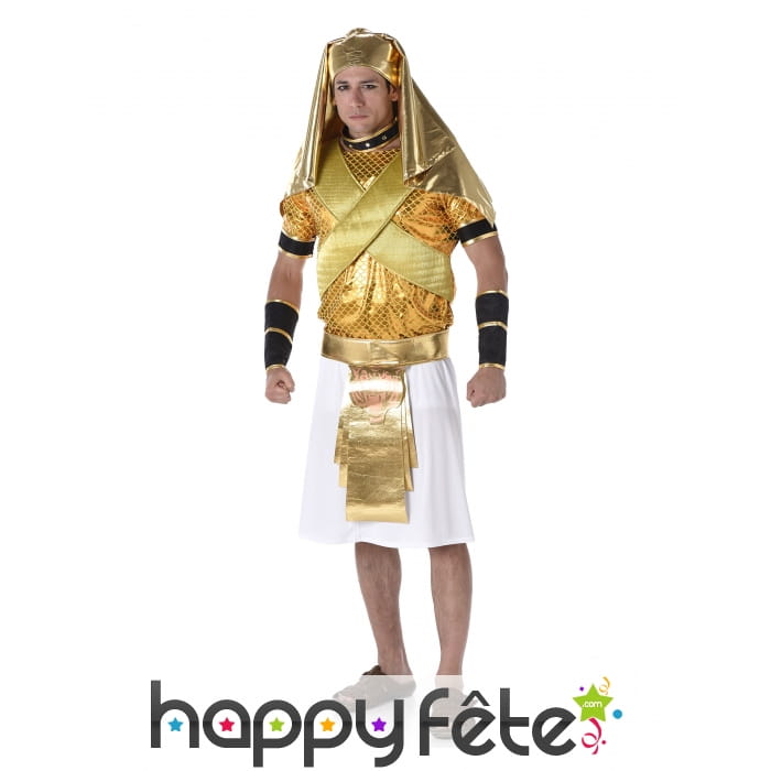Costume doré de pharaon pour adulte