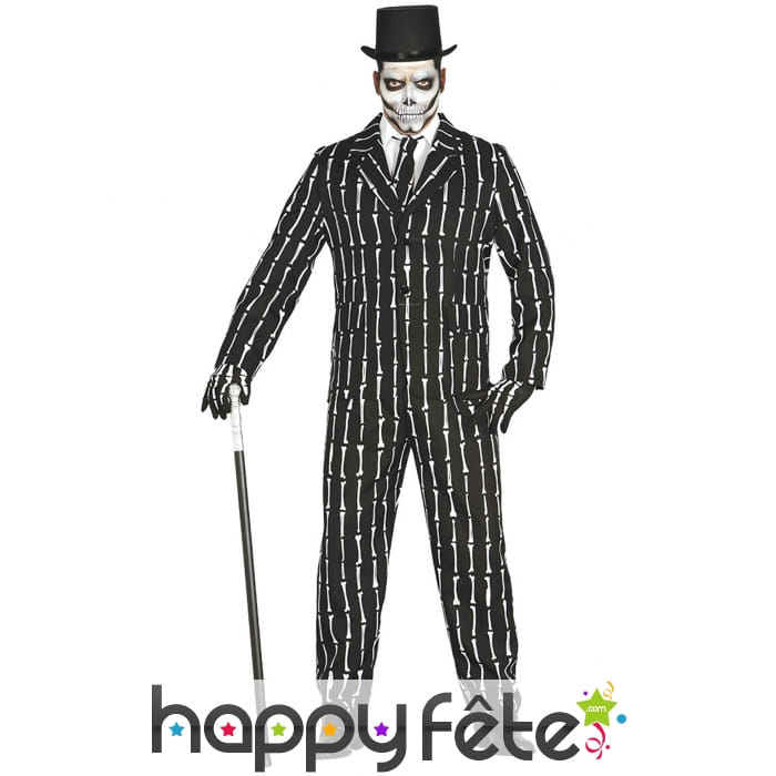 Costume du dandy Mr.Os skeleton pour homme