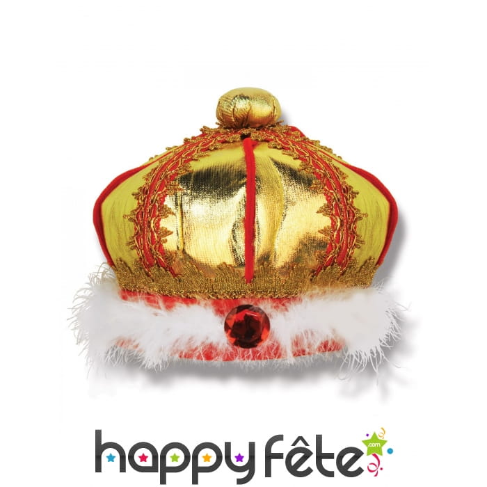 Couronne dorée de roi médiéval pour enfant