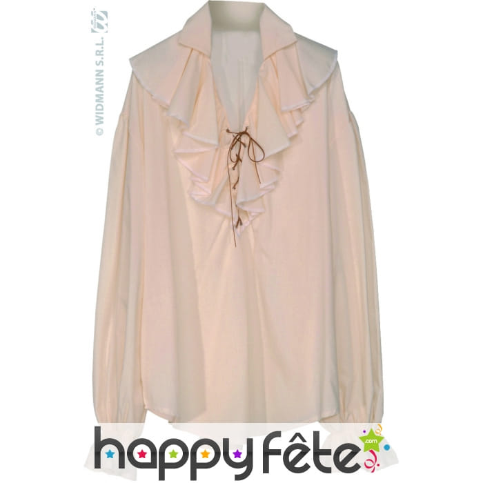 Chemise d'époque homme pirate beige