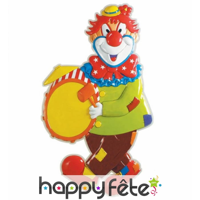 Clown décoratif en relief de 1m X 57cm