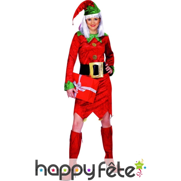 Costume d'elfe de noel pour femme