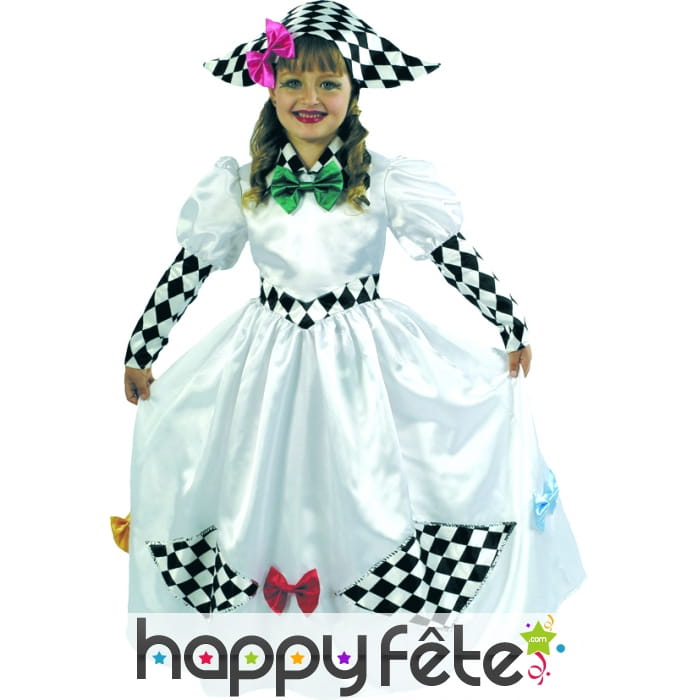 Costume d'enfant arlequine