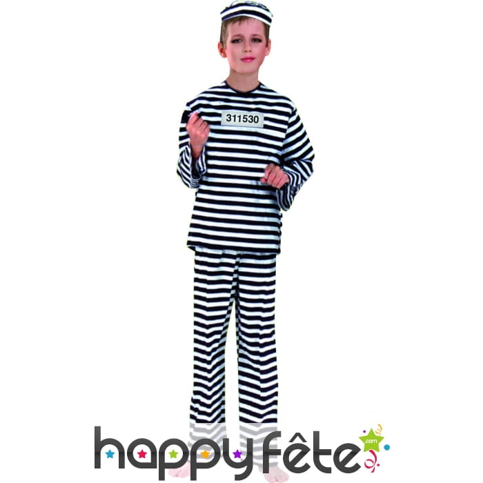 Costume d'enfant bagnard