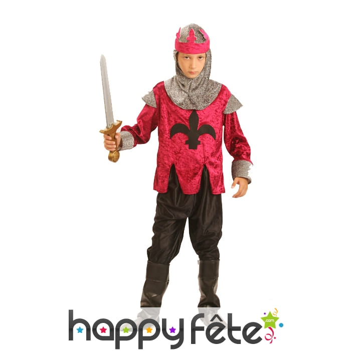 Costume d'enfant chevalier médiéval