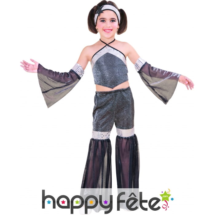 Costume d'enfant starlette argentée