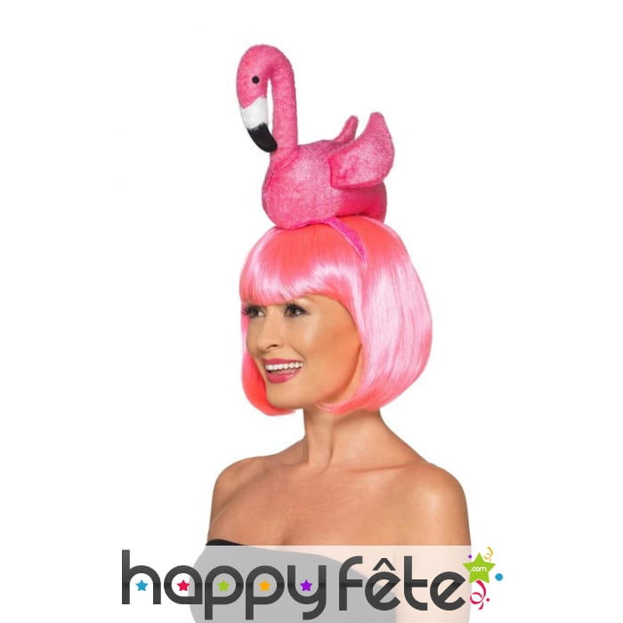Coiffe de flamant rose