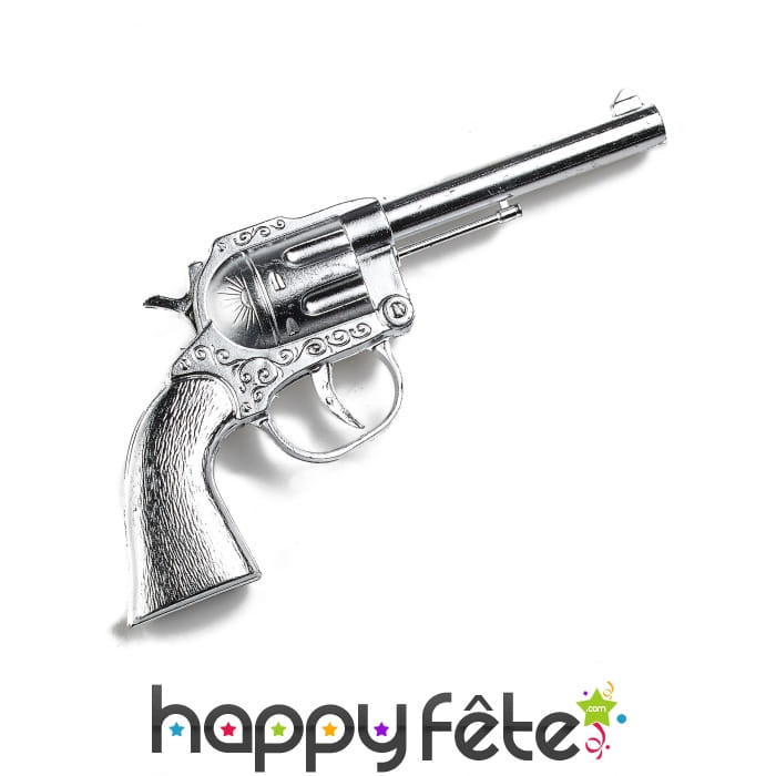 Colt du Far West argenté pour enfant