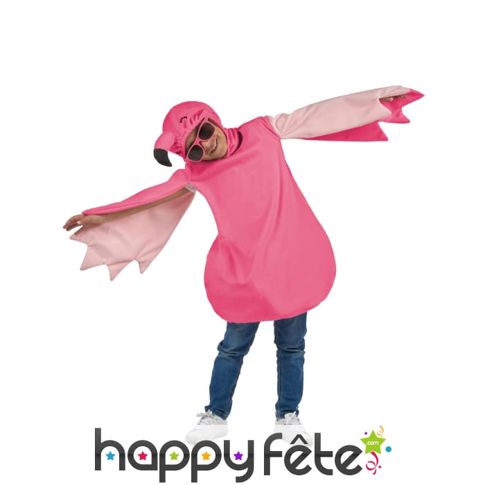 Combinaison de flamant rose avec cagoule, fille